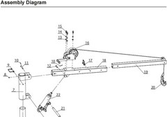 1000LBS Folding Hydraulic Pickup Truck Crane 360° Engine Bed Hoist Lift w/ Winch