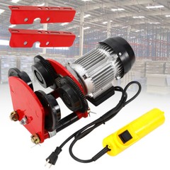 2200lbs Electric Wire Rope Hoist Trolley Overhead Motor Winch Hoist Garage Crane