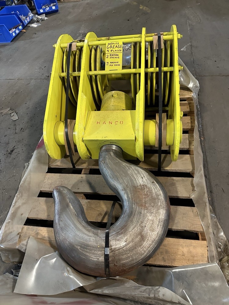 50 Ton Crane Block/Hook 6 Sheaves Rebuilt