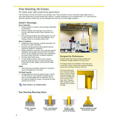 GORBEL FOUNDATIONLESS FREESTANDING JIB CRANE – 1 TON CAP. SPAN 10 FT HUB 10 FT