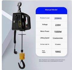 Electric Hoist 220V Portable Crane for Home Use – Compact Air Conditioner Lift
