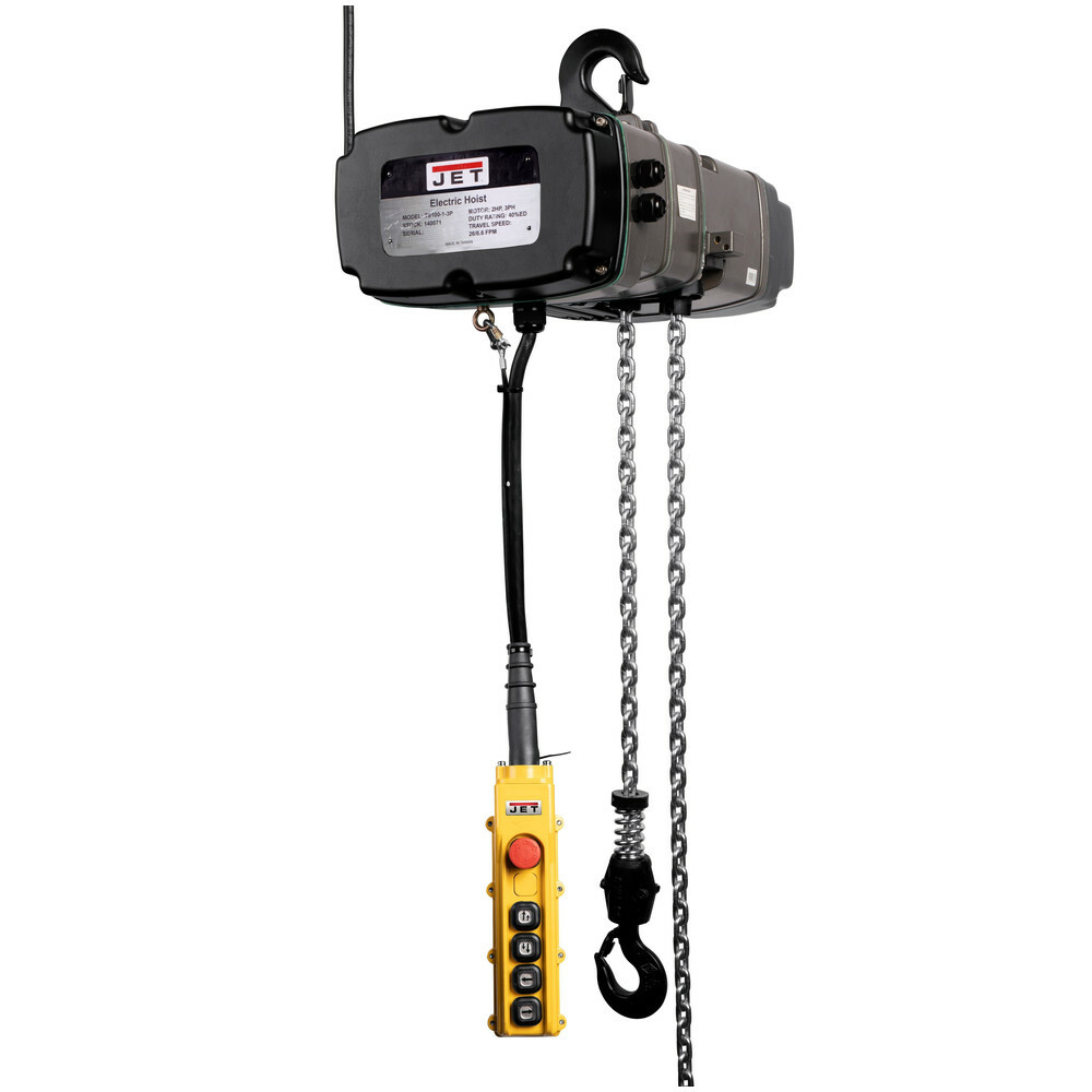 Jet 144005 460V 11 Amp TS Series 2 Spd 1 Ton Electric Chain Hoist New