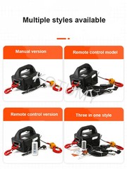 Portable Electric Hoist Wireless Remote Control Crane Portable Lifting Winch