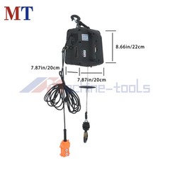 3 in 1 Electric Hoist Winch Crane 110V 1100lbs/500kg Material Handling Tool