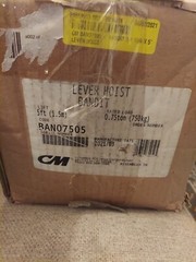 CMCO – BANDIT RATCHET LEVER HOIST – 3/4 TON CAPACITY – 5 FT LIFT