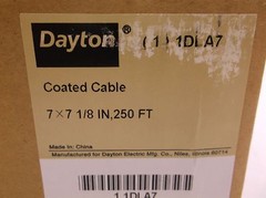 Dayton Cable 1/8 In 250Ft 340Lb 7×7 Steel (H5A)