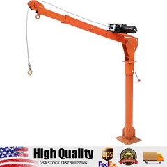 1100 lbs Electric Pickup Truck Crane Hoist Crane 360° Truck-Mounted Crane