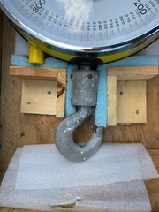 DILLON P 500 500 LB HANGING CRANE DIAL FACED SCALE WITH SHACKLE & HOOK BOXED