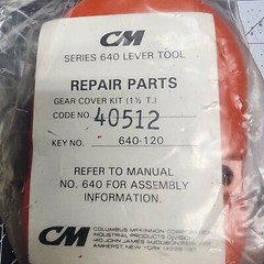 CM 40512 640-140 Cover Gear 1 1/2 Ton Puller Replacement Cover [C4B1]