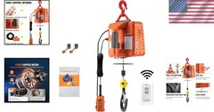 3-in-1 Electric Winch with 110V Power – 25ft Lifting Height & Wireless Control
