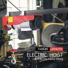 VIVOHOME Electric Hoist, 110V 1320 Lbs Winch with Remote Control, Zinc-Plated…