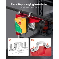 Uimoso Electric Hoist Crane Winch 1760 lbs with 328 ft Wireless Remote