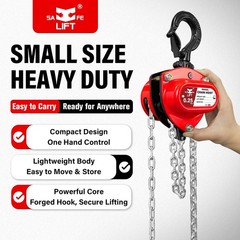SALIFTFE 1/4 Ton Hand Chain Hoist, Compact & Lightweight TON | 10FT