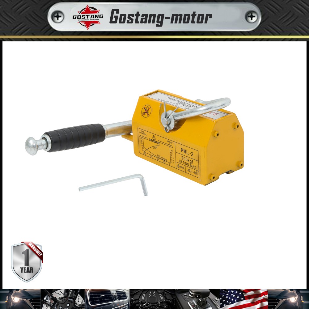 Magnetic Lifter 440lbs Lifting Capacity 2.5 Safety Factor Yellow Magnetic Crane