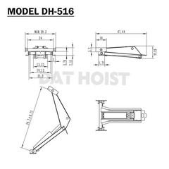 8-Ton Hydraulic Scissor Hoist Kit–Short Lower Arm–Fits 10–14′ Dump Bodies DH-516