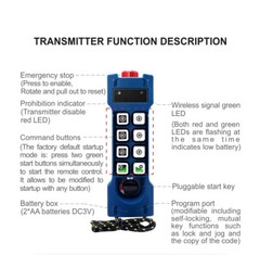 8 Buttons Switch Double Speed Industrial Wireless Remote Control AC/DC 18V-440V