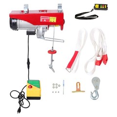1600W Mini Electric Hoist 2200lbs Crane Winch with Wireless Remote Control 110V