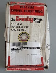 *NEW* Crosby Group 1016668 HR-125M Hoist Ring Swivel M24x3.00×80 + Warranty!