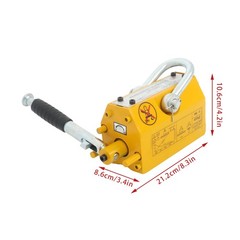 Magnetic Lifter Lifting Magnet 880 lbs/400 kg 2.5 Safety Factor Neodymium Hoist