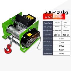 Electric Hoist Winch 220V Wireless Remote Control Home Use Crane Quick Lifting