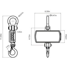 VisionTechShop Digital Crane Scale, VTS-CD Series, Heavy Duty Hanging Scale