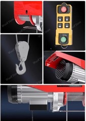 Electric Hoist 220V Crane Portable Remote Control Crane Crane with Wire Rope