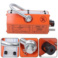1000 kg/2200 lbs Lifting Magnet Permanent Magnetic Lifter Neodymium Hoist Orange
