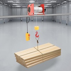 Electric Hoist with Long Steel Wire Rope 10.43×10.63×9.84 in 881LBS 110V Red