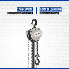 Strongway Manual Chain Hoist, 4400-Lb. Capacity, 20ft. Lift