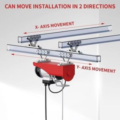 8-Wheel Hoist Trolley for Electric Hoists – Silent & Durable 6613 lbs Strength