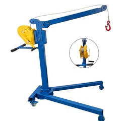 Small Portable Folding Elevator Hand Crane Lifting Machine Max. 1100LBS