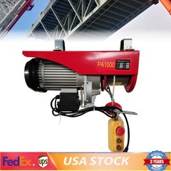 2200LB Electric Wire Cable Hoist Winch Crane Lift Overhead Remote Control PA1000