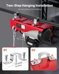 VEVOR Electric Hoist Crane Winch 2200 lbs 328 ft Wireless & 14 ft Wired Remote