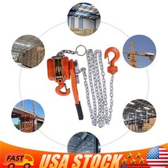 3/4 Ton Manual Chain Hoist Ratchet Type Come Along Puller 2 Hooks 10 FT Lift