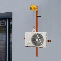 Air Conditioner Lifting Crane Bracket A/C Lifting Tool W/1200lbs Hand Winch