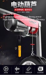 Wire Rope Electric Hoist Crane Small Home Winch Crane Small Hoist Hook Lifter