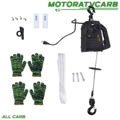 ALL-CARB 1100 lbs Electric Hoist Winch, 2-in-1 Portable Wireless Remote Control