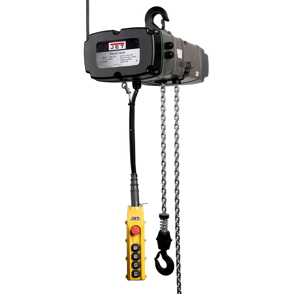 Jet JT9-140240 230V 16.8 Amp 2 Speed 2 Ton 20 ft. Lift Electric Chain Hoist New