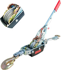 Come along Winch – 000 Lbs/5T Pulling Capacity,2Ft Steel Cable,3 Hooks,Dual Gear