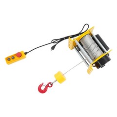 PA400 Electric Hoist 1KW Corded Winch 400kg/881lb Wired Control Yellow