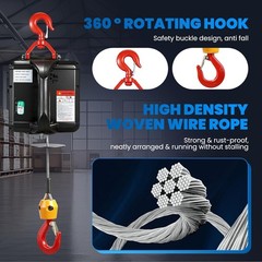 110V Electric Hoist Winch 1,100 lb – Efficient Remote Control Lifting System