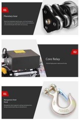 Electric Winch 12v Off Road Trailer Car Electric Hoist Household Small Hoist