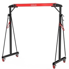 Adjustable Gantry Crane, 1 Ton 2200 LBS Capacity, Shop Lift Hoist 97″ to 141″
