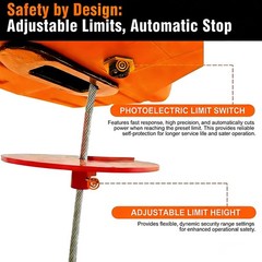 3 in 1 Electric Hoist with Remotes 2200lb Capacity 3-IN-1-2200LBS Orange
