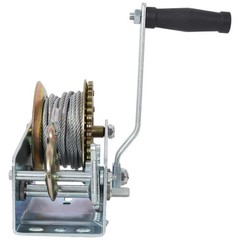 2500 LBS Hand Winch with 32.8 FT Steel Cable, Galvanized, Two-Way Ratchet