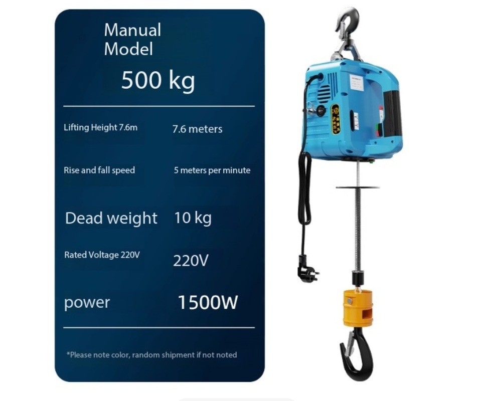 Portable Wireless Remote-Controlled Electric Hoist 220V Suspended Crane Home Use