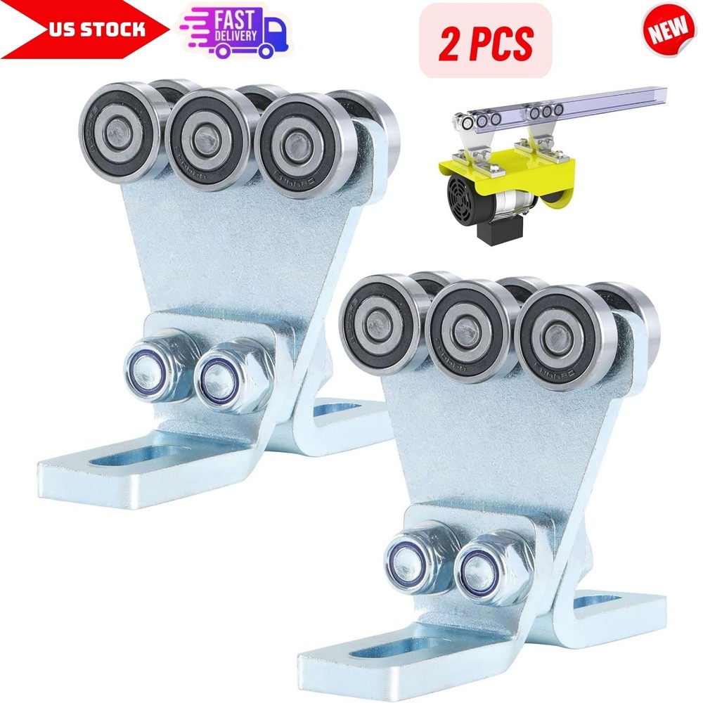 2Pk 6 Wheel Trolley Assembly for Electric Hoist 1-5/8″ Wide Strut Channel Roller
