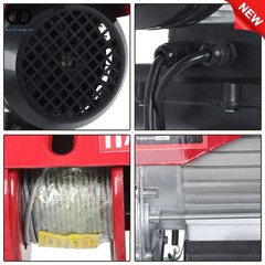 1320lbs Mini Electric Hoist 14ft Wired Remote Control 1150W 20-40ft Height 110V