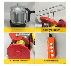 Electric Hoist for Home Use 220V Compact Integrated Hoist with Traveling Trolley