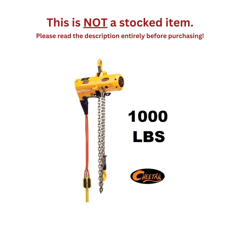HARRINGTON TCS PENDANT CONTROLLED AIR HOIST, 1000 LB CAPACITY, 10 FT LIFT